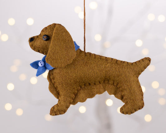 English Cocker Spaniel Felt Sewing Pattern