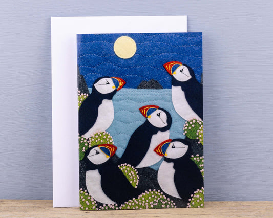 Moonlit Puffins Greeting Card Pack