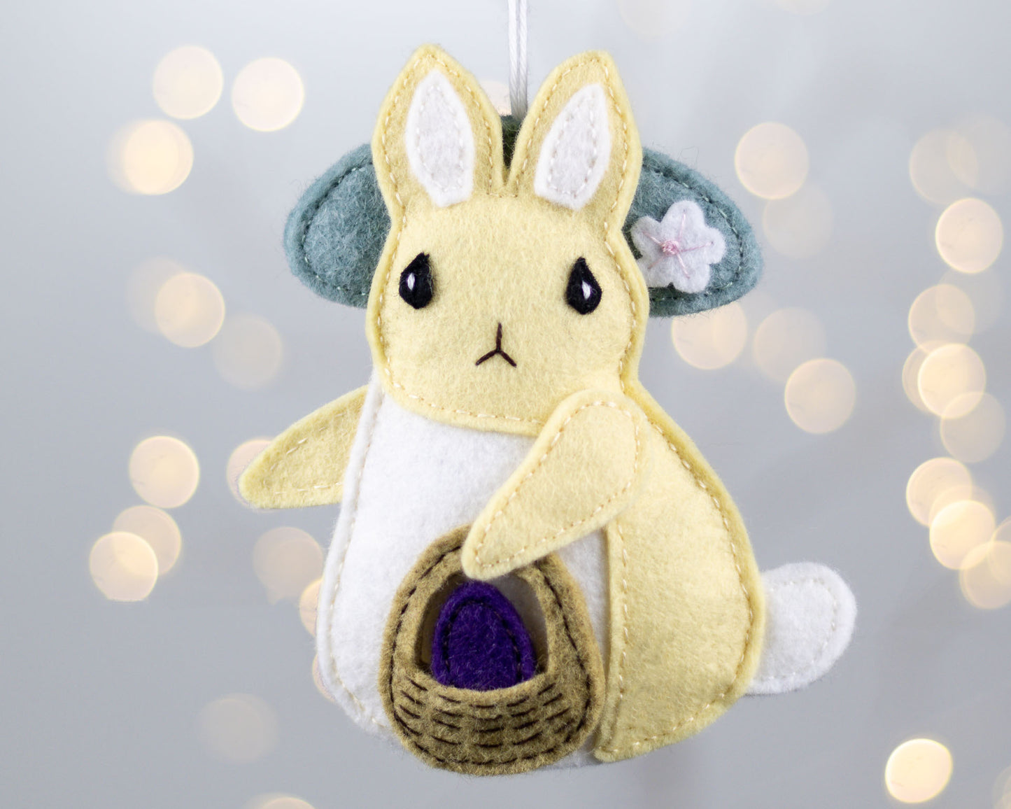 Easter Bunny Felt Ornament Sewing Pattern