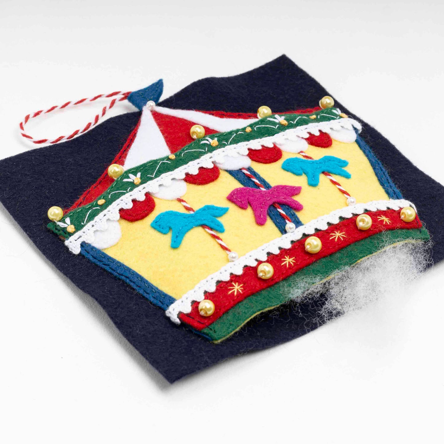 Carousel Felt Christmas Ornament Sewing Pattern