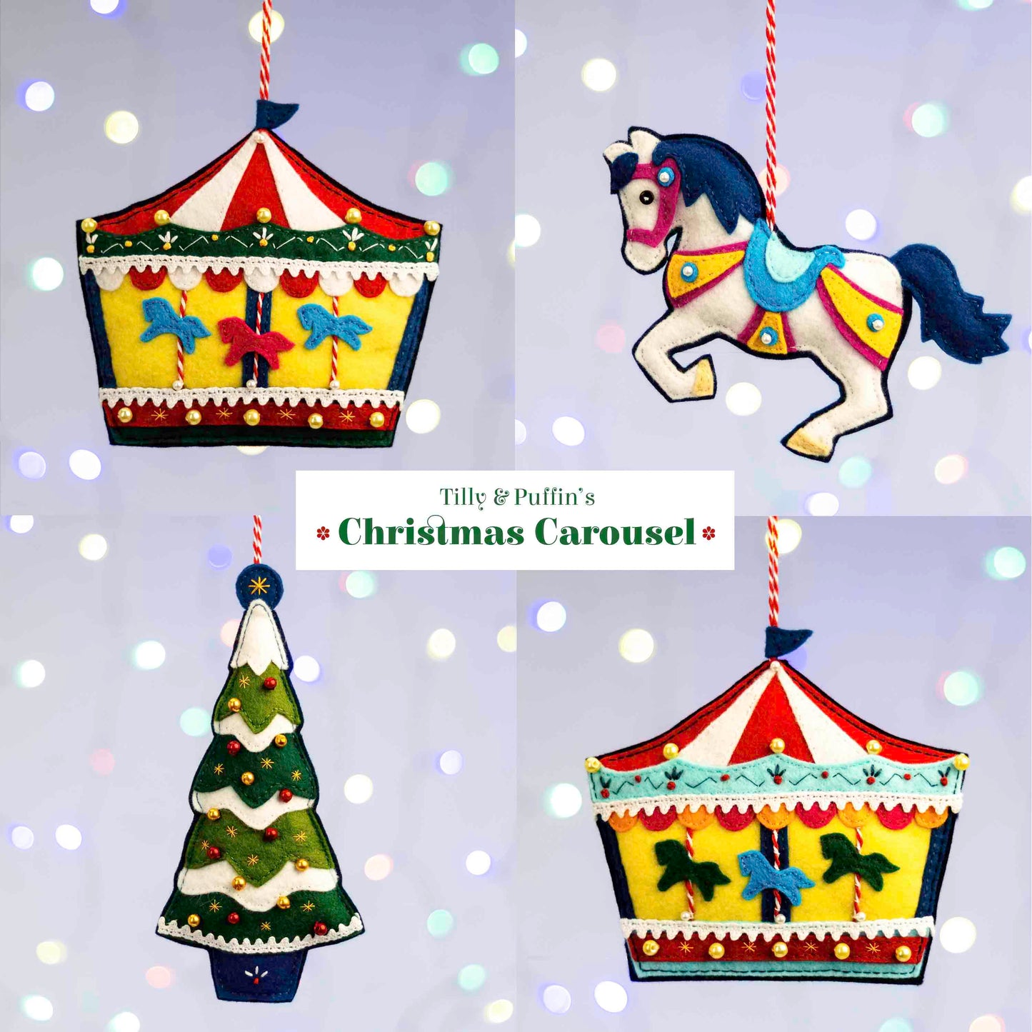 Christmas Tree Felt Ornament Sewing Pattern