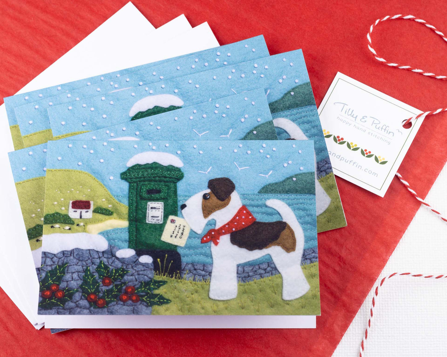 Fox Terrier Irish Christmas Cards