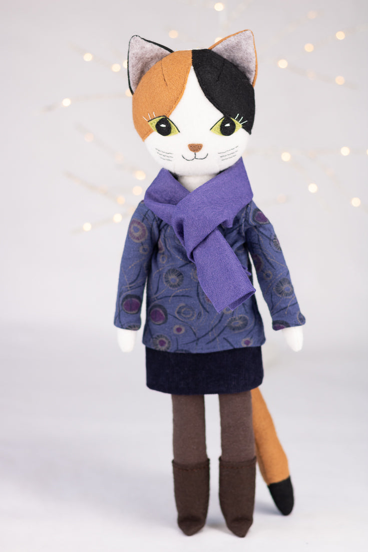 Puffin Cat Doll with Summer & Autumn Outfits Pattern Bundle