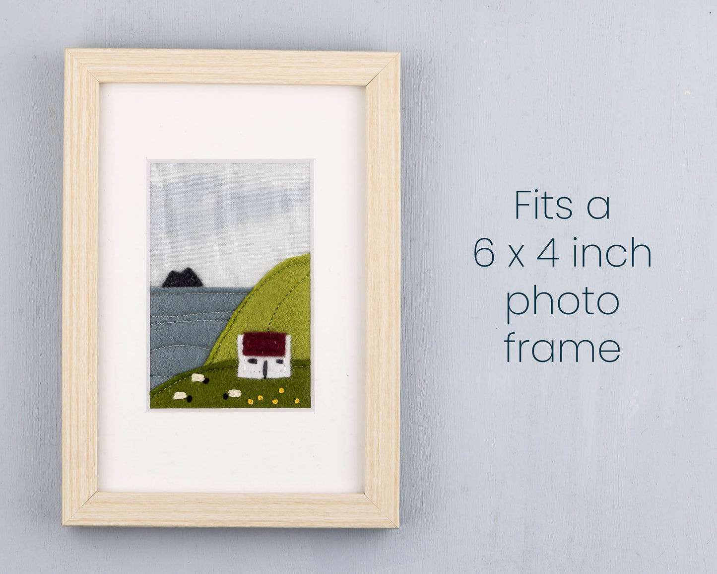 Irish Cottage Mini Landscape Textile Art
