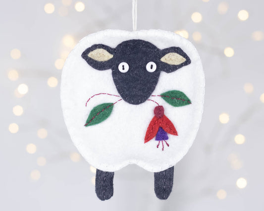 Irish Sheep Felt Ornament