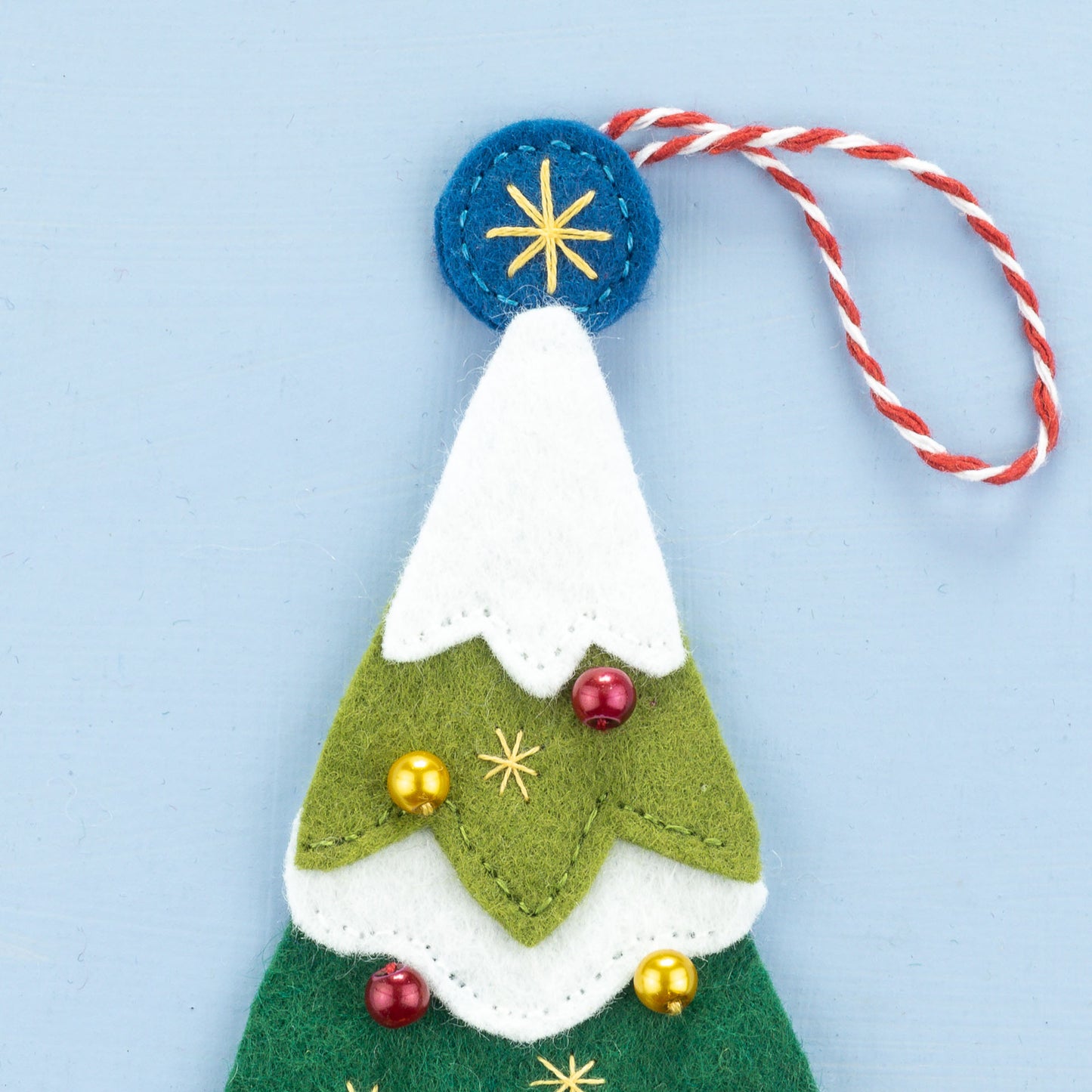 Christmas Tree Felt Ornament Sewing Pattern