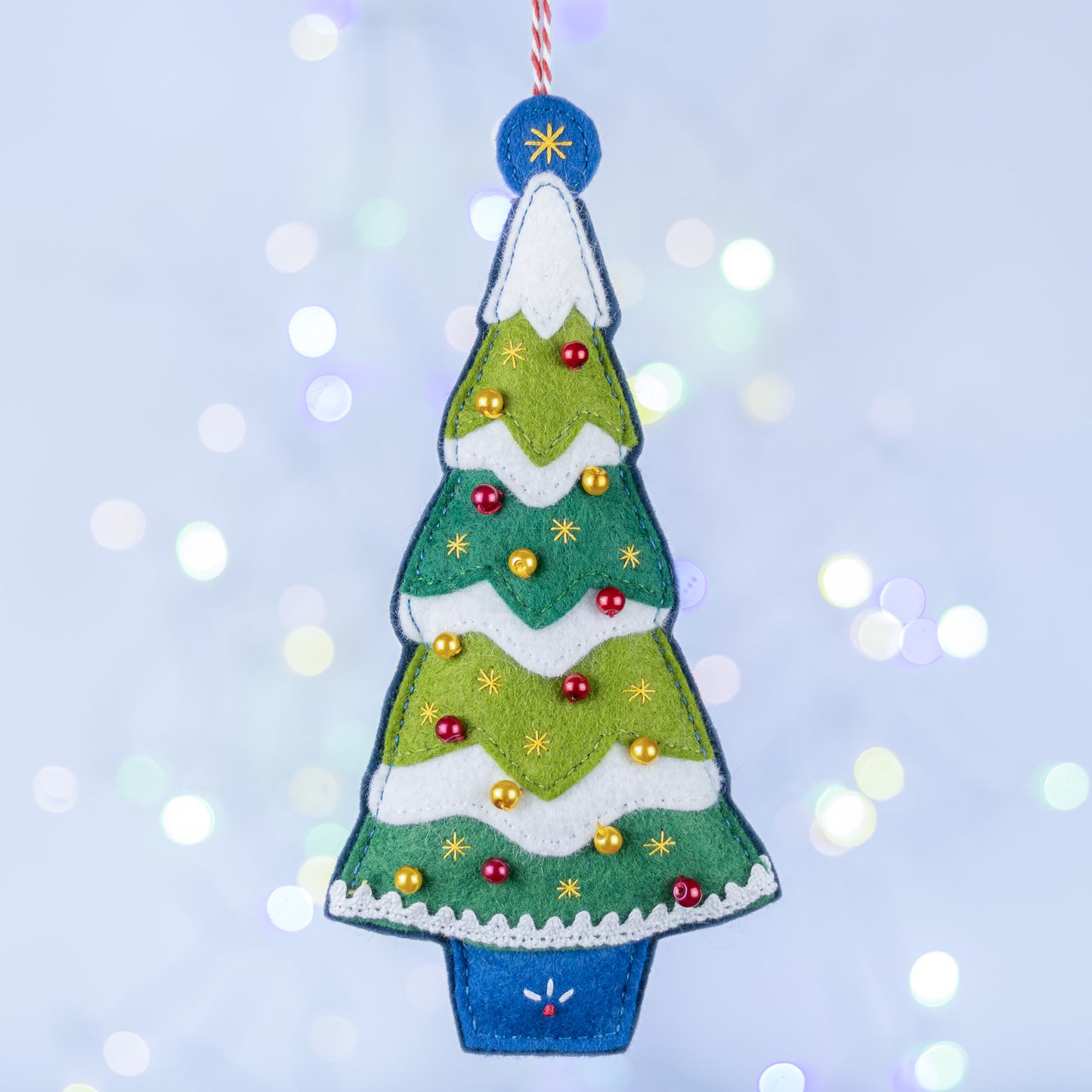 Christmas Tree Felt Ornament Sewing Pattern