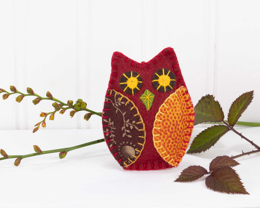 Felt owl ornament Sewing Pattern