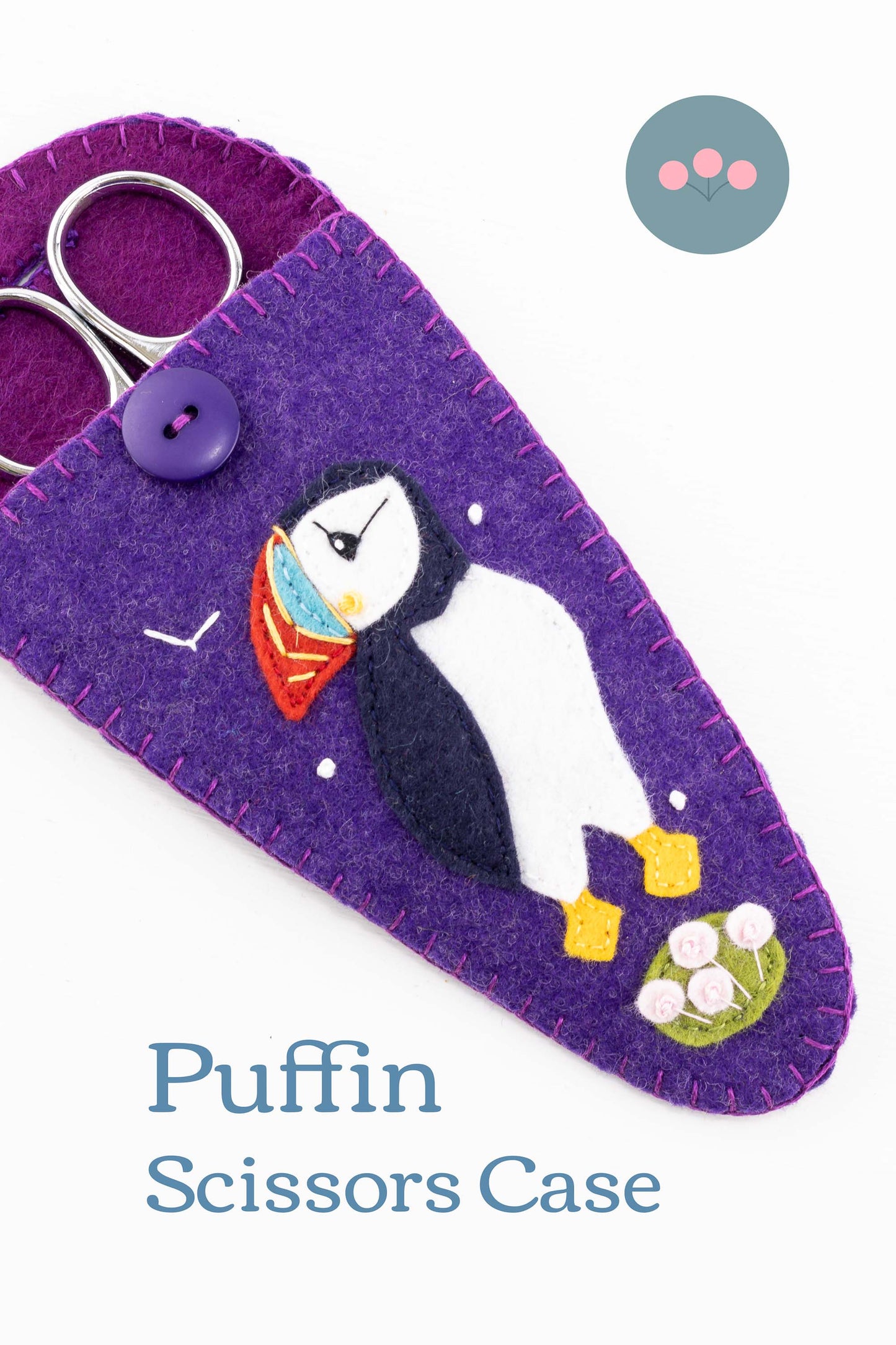 Puffin Felt Scissors Case