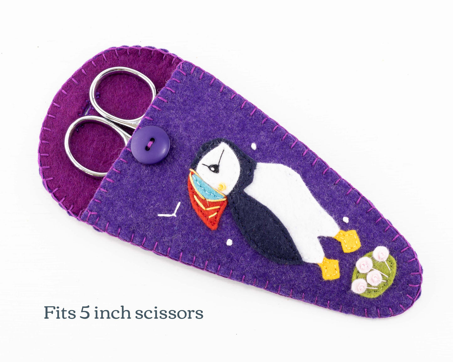 Puffin Felt Scissors Case
