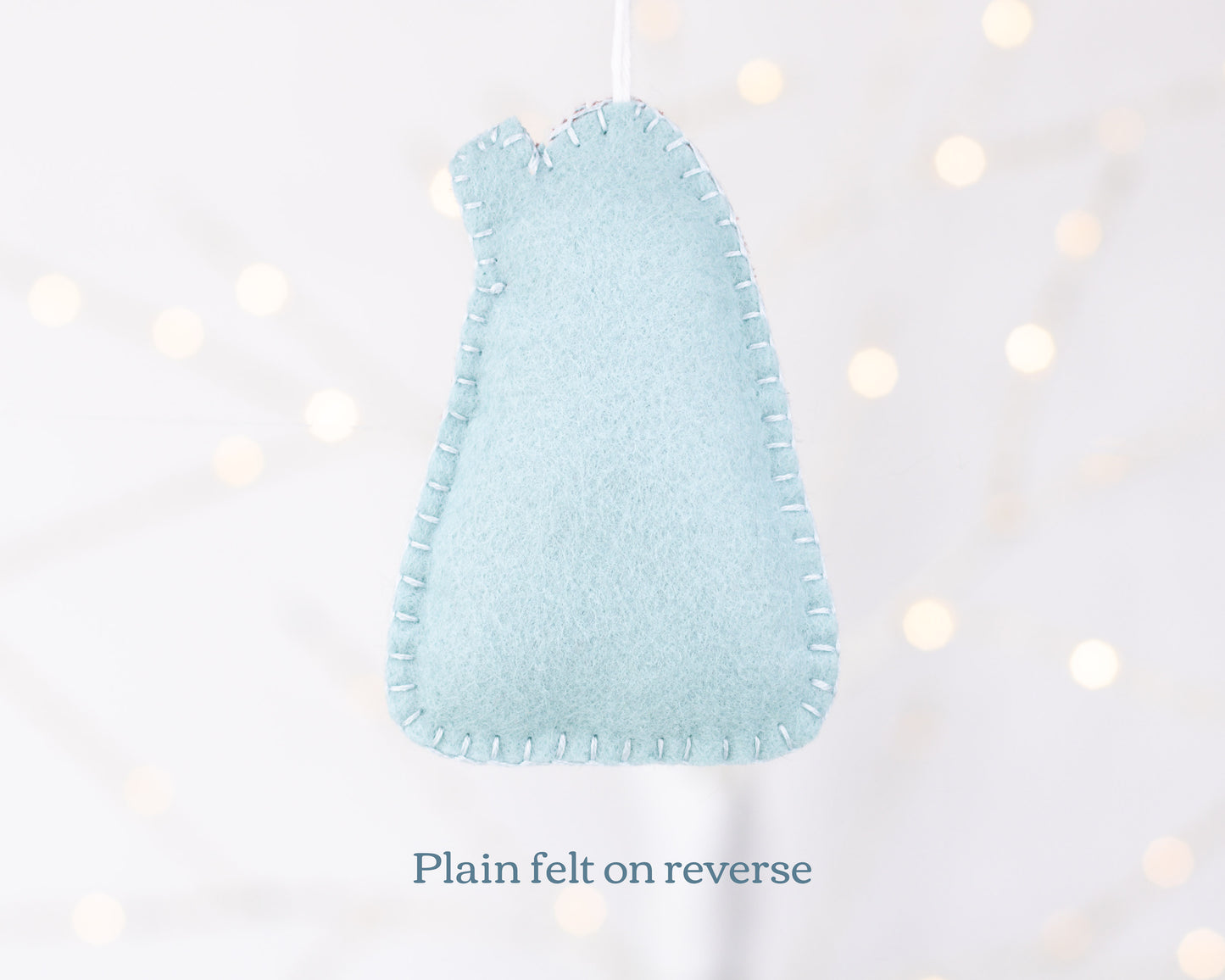 Felt House Christmas Ornament Set, Red, White & Blue