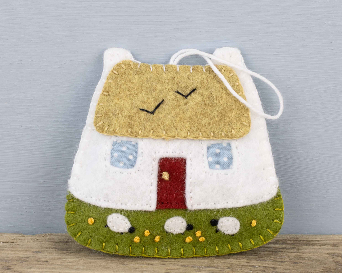 Irish Cottage Felt Ornament