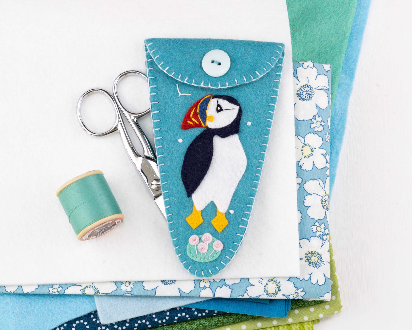 Puffin Felt Scissors Case