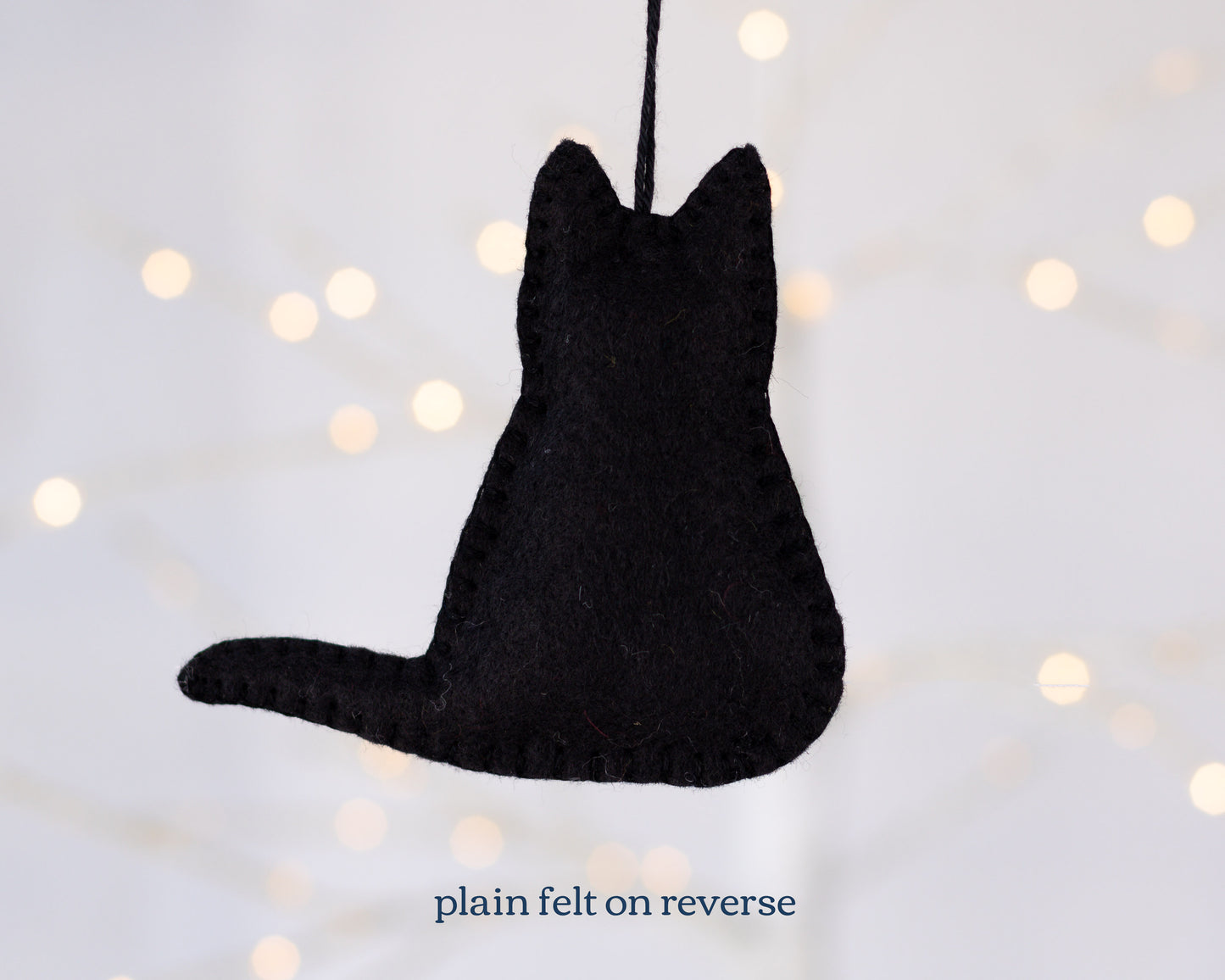 Black Cat Felt Ornament