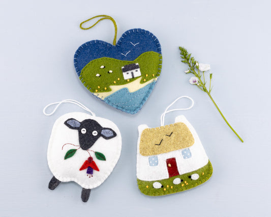 Irish Felt Ornament Gift Set