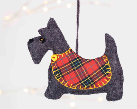 Scottie dog felt ornament kit