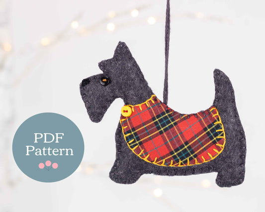 Scottie Dog Felt Ornament Sewing Pattern