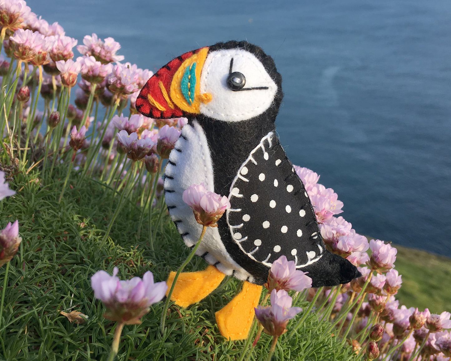 Puffin Ornament Felt Sewing Pattern