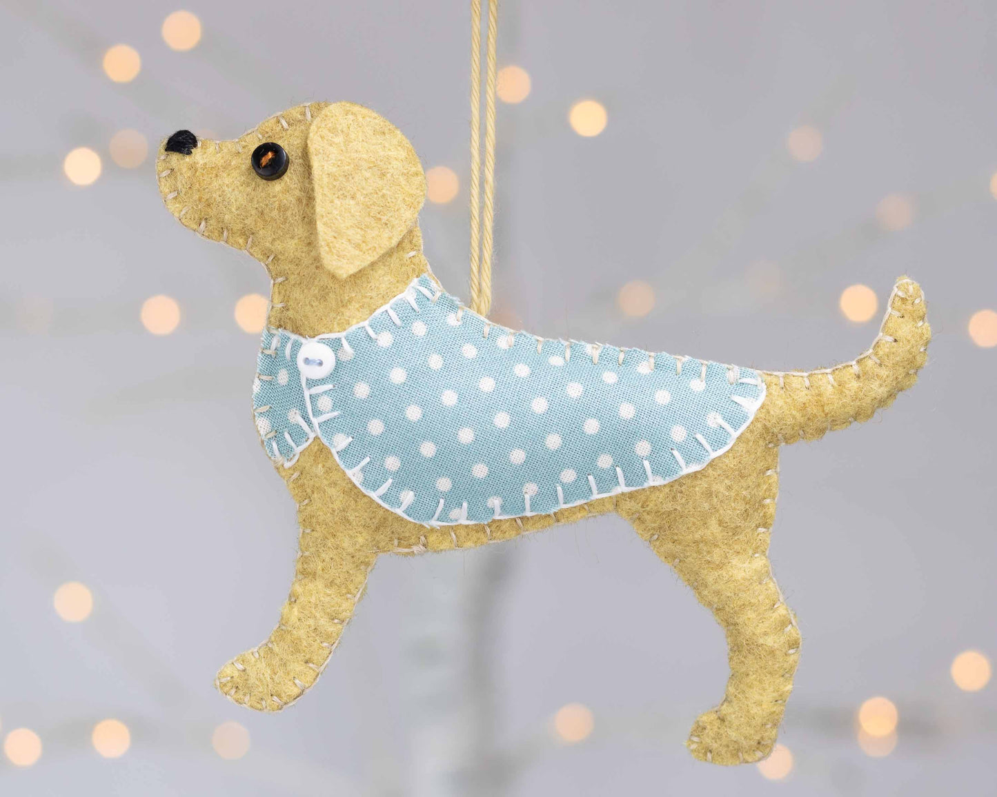 Golden Labrador Dog Felt Christmas Ornament