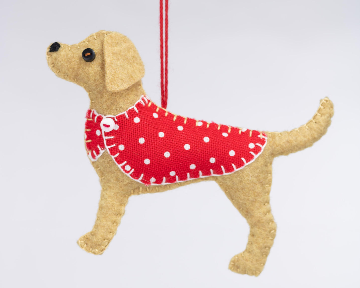 Golden Labrador Dog Felt Christmas Ornament
