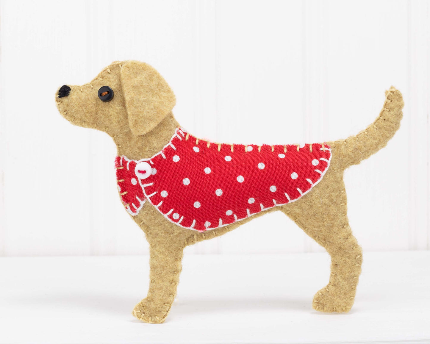 Golden Labrador Dog Felt Christmas Ornament