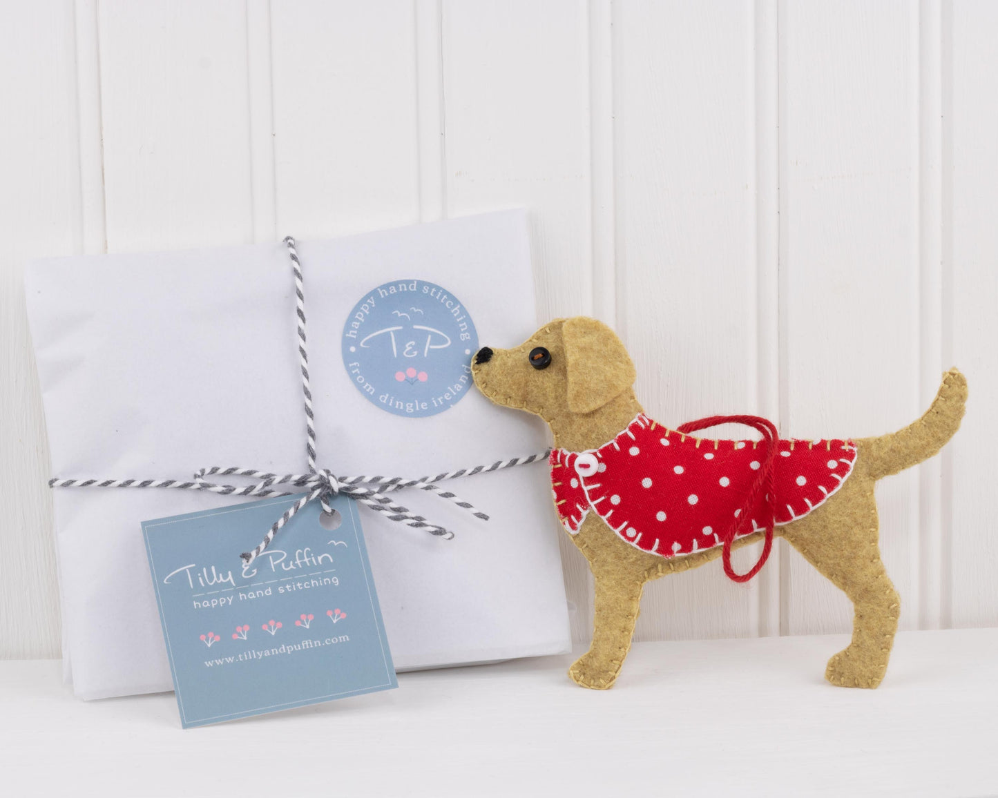 Golden Labrador Dog Felt Christmas Ornament