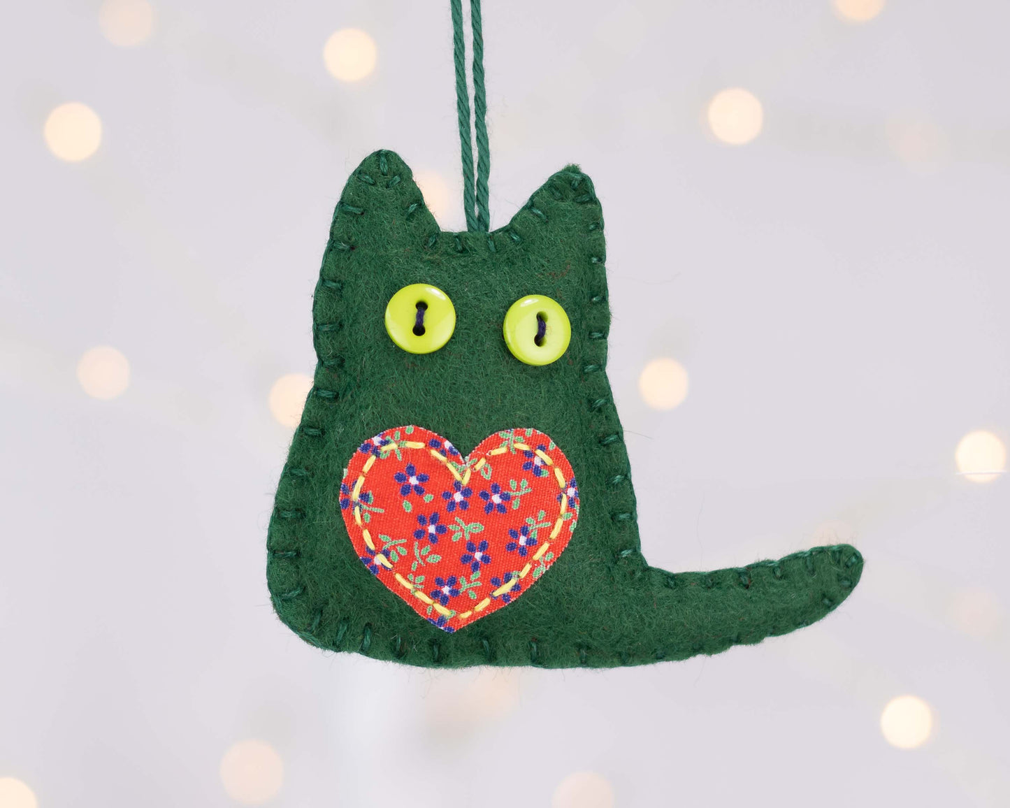 Felt Cat Christmas Ornaments
