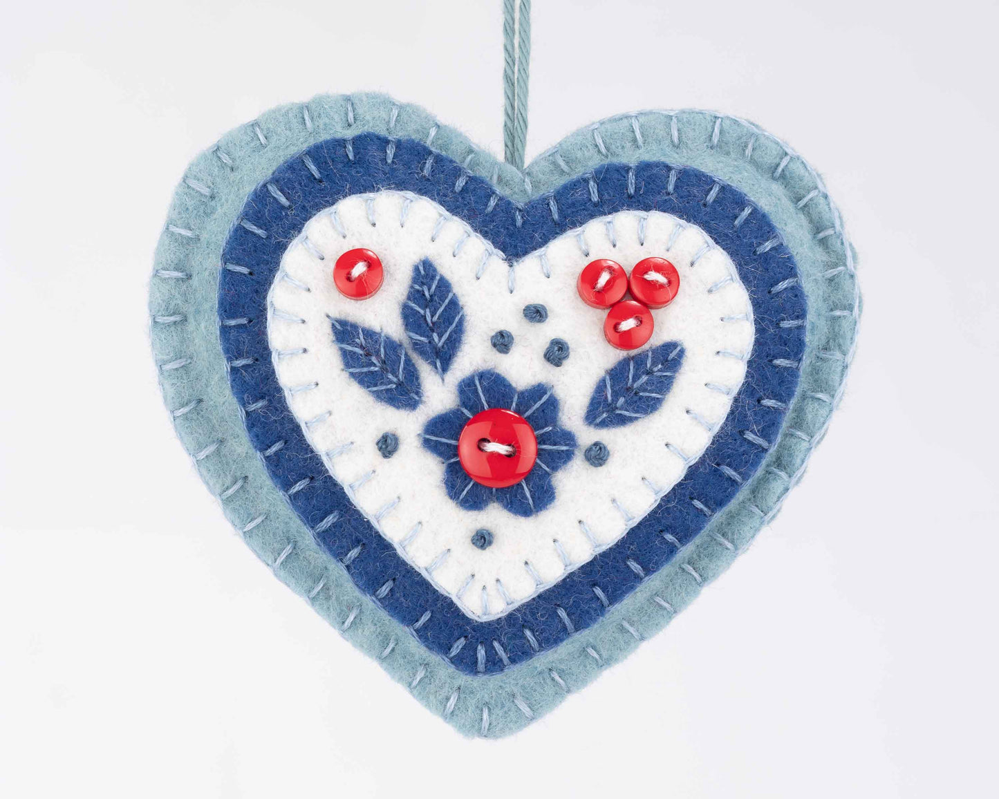 Nordic Folk Art Felt Christmas Ornament
