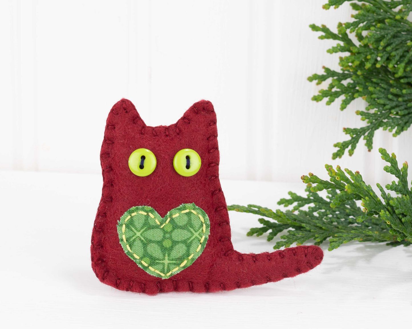 Felt Cat Christmas Ornaments