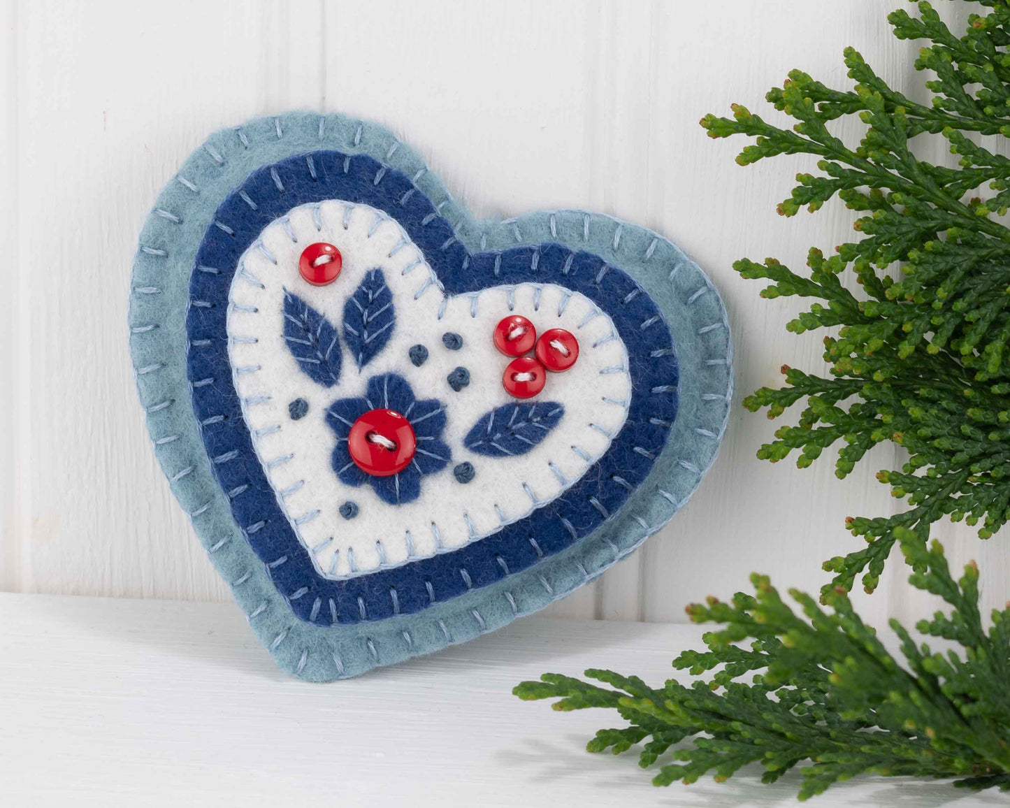 Nordic Folk Art Felt Christmas Ornament
