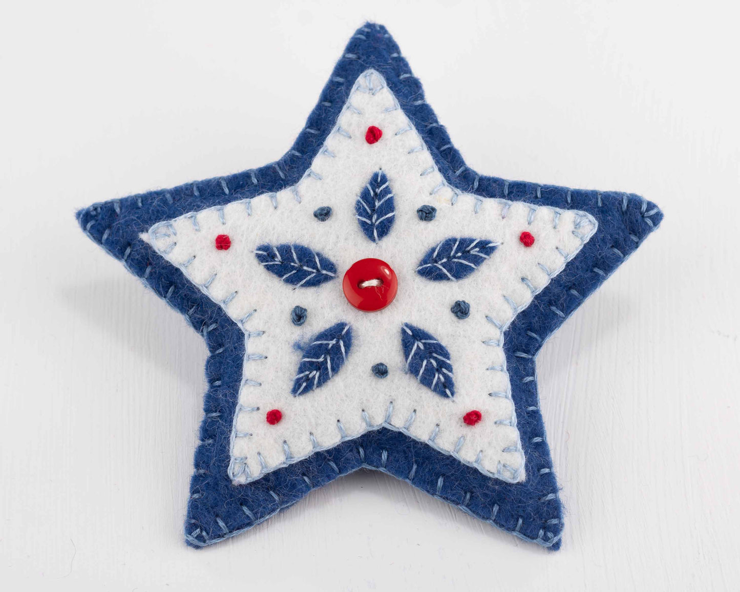 Nordic Folk Art Felt Star Ornament
