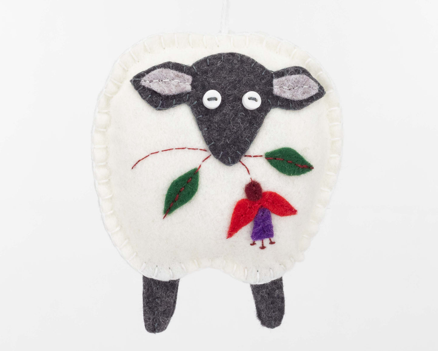 Irish Sheep Felt Ornament
