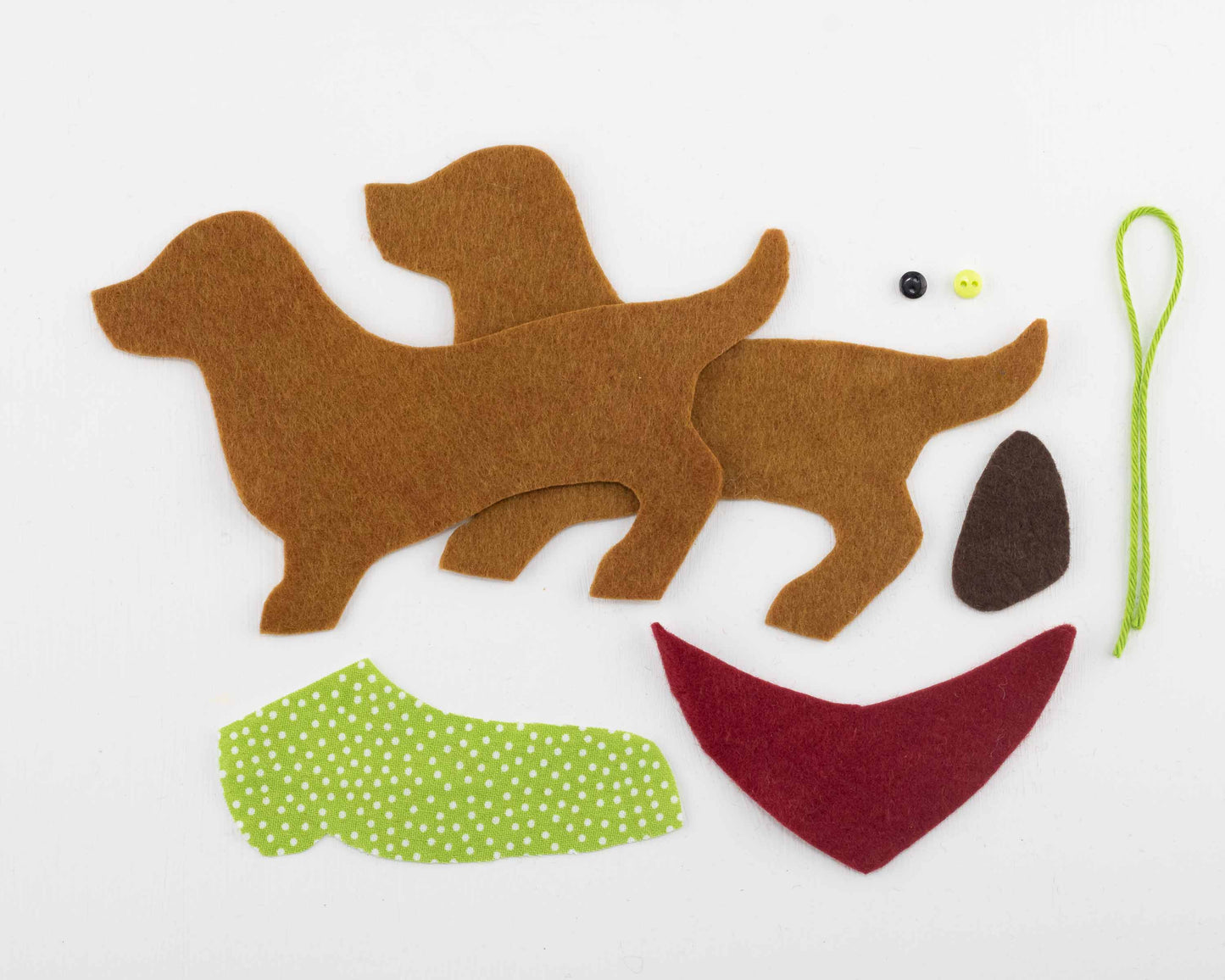 Dachshund Felt Ornament Sewing Pattern