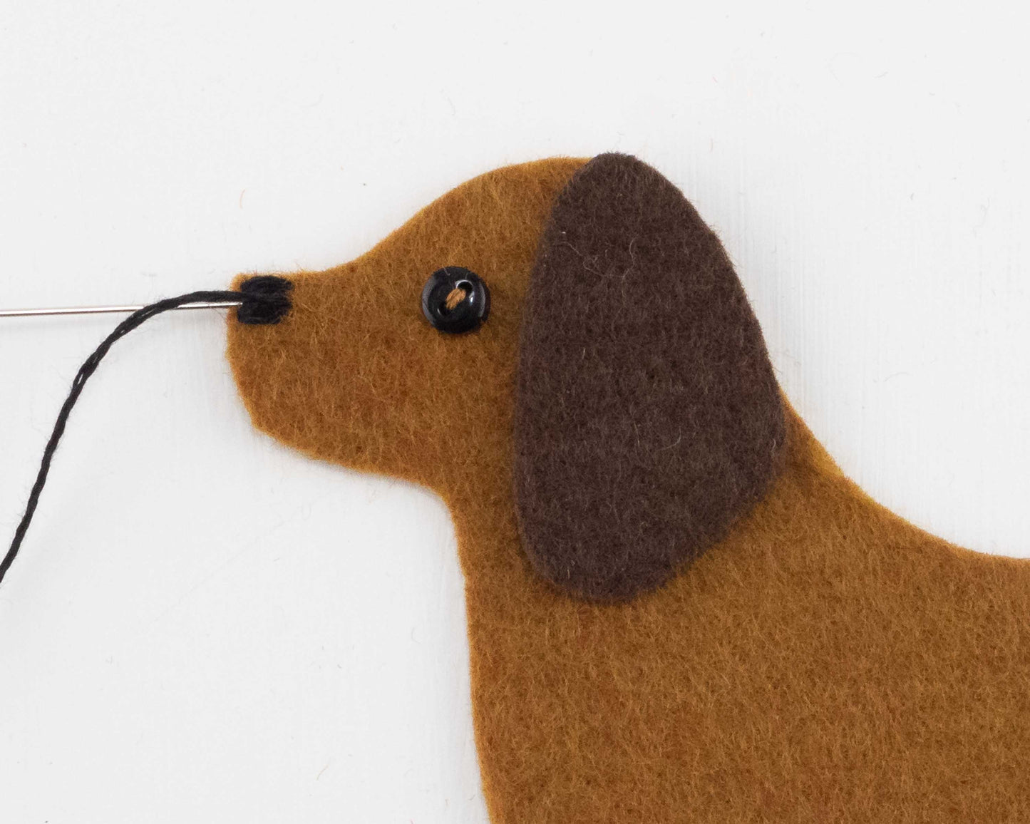 Dachshund Felt Ornament Sewing Pattern