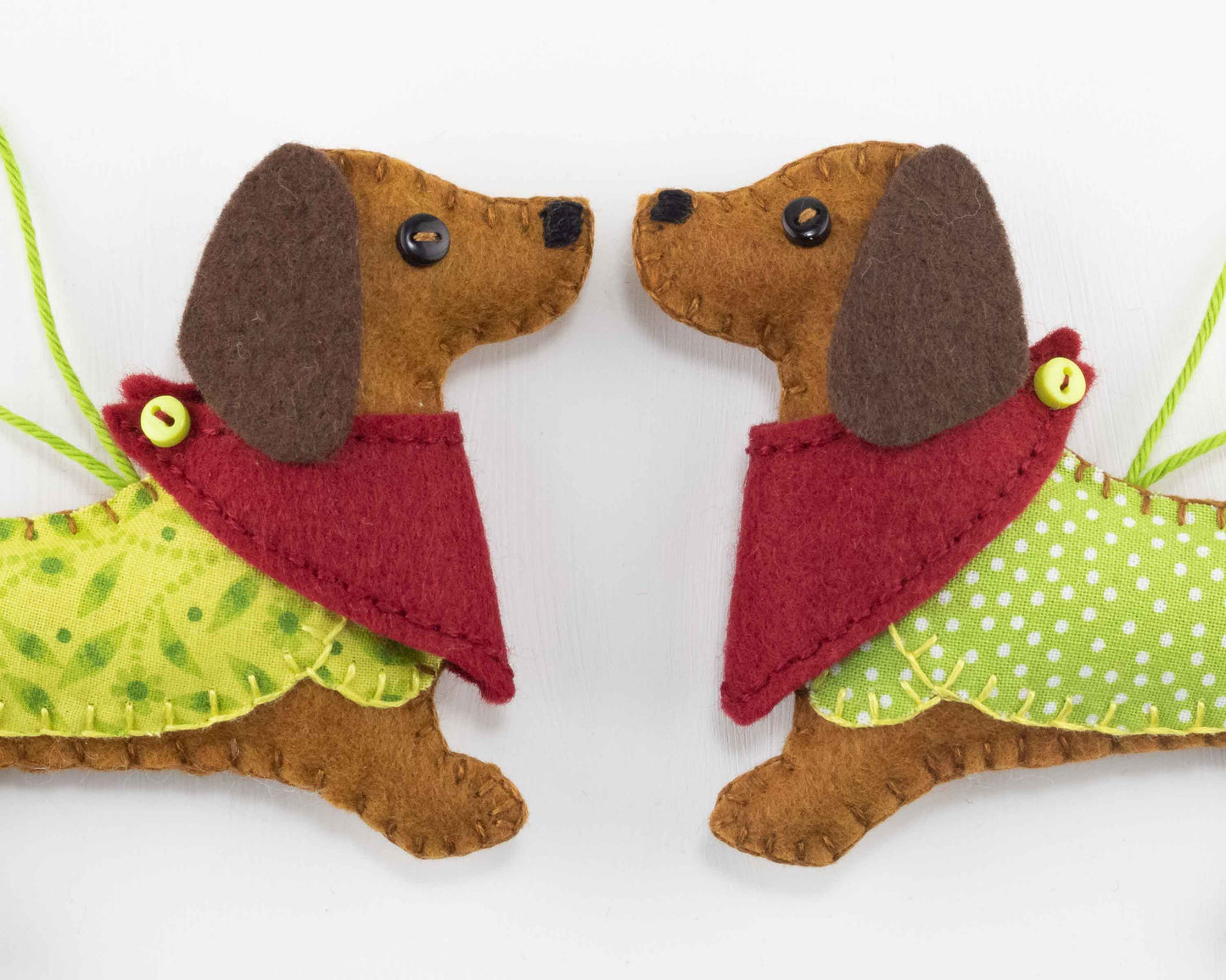Dachshund Felt Ornament Sewing Pattern