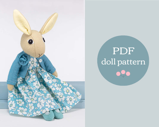 Tabitha Rabbit Doll Sewing Pattern