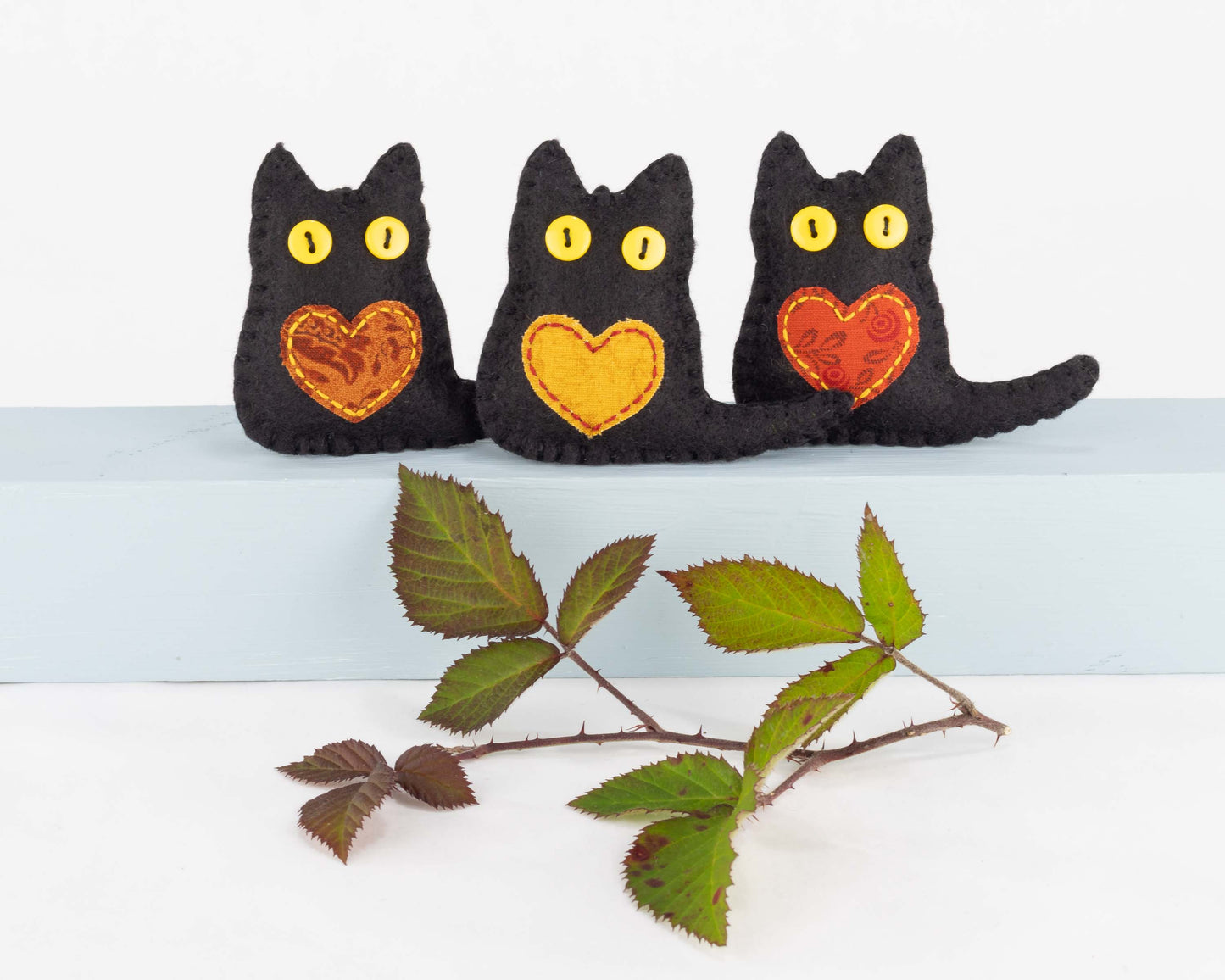 Black Cat Felt Ornaments
