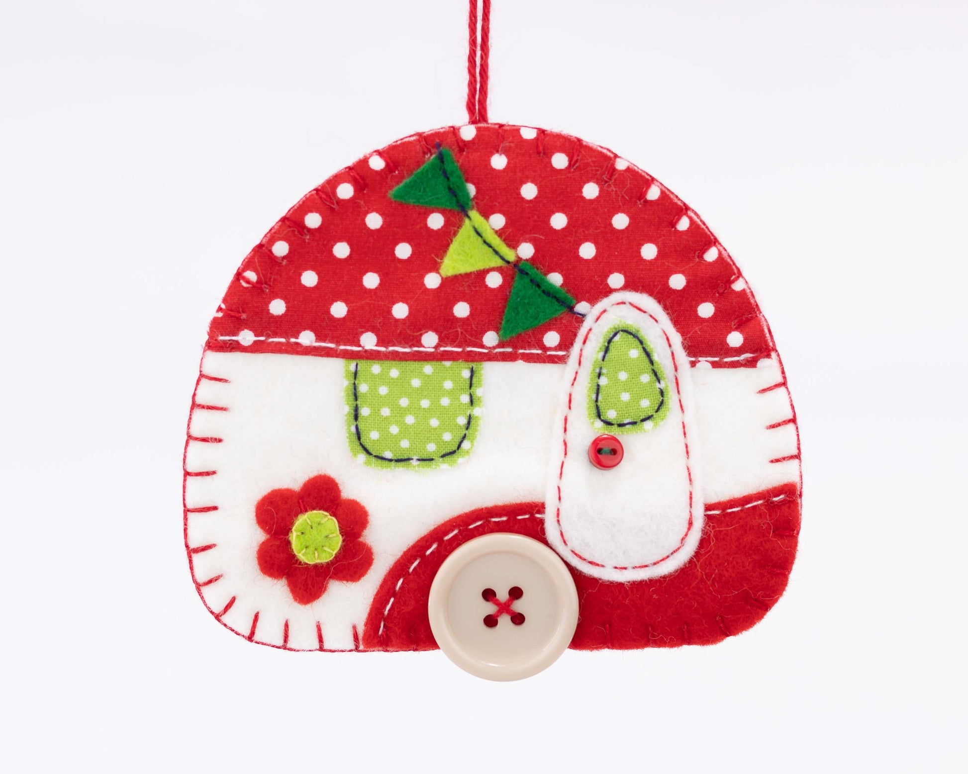Caravan felt ornament sewing kit
