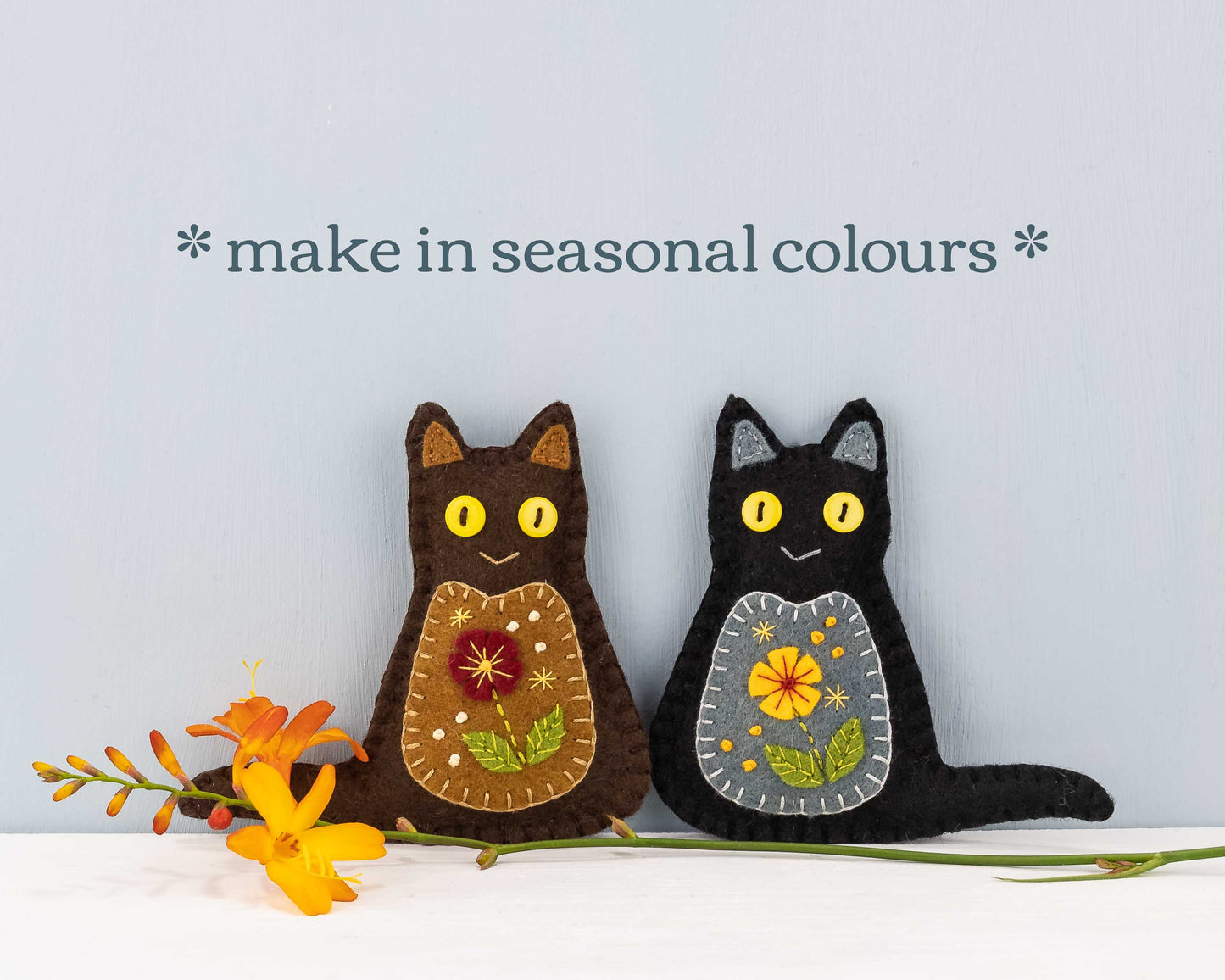 Cat Felt Ornament PDF Sewing Pattern