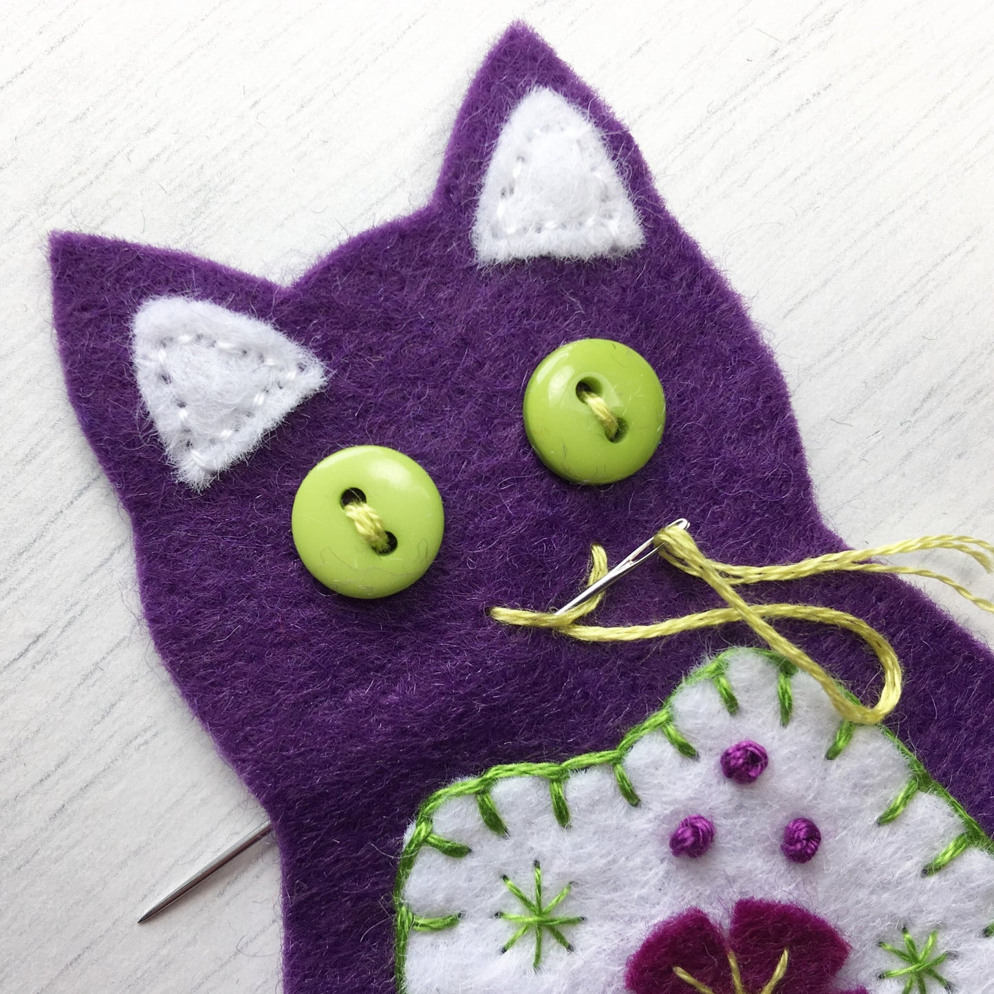 Cat Felt Ornament PDF Sewing Pattern