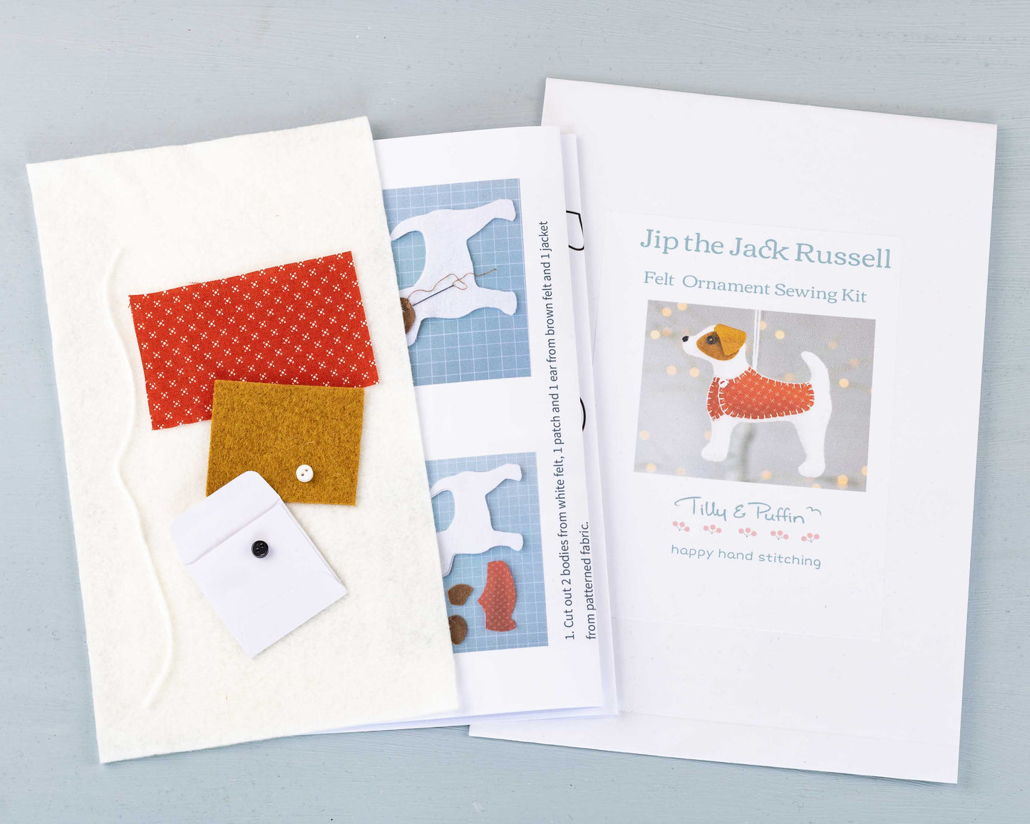 Jip the Jack Russell felt sewing kit