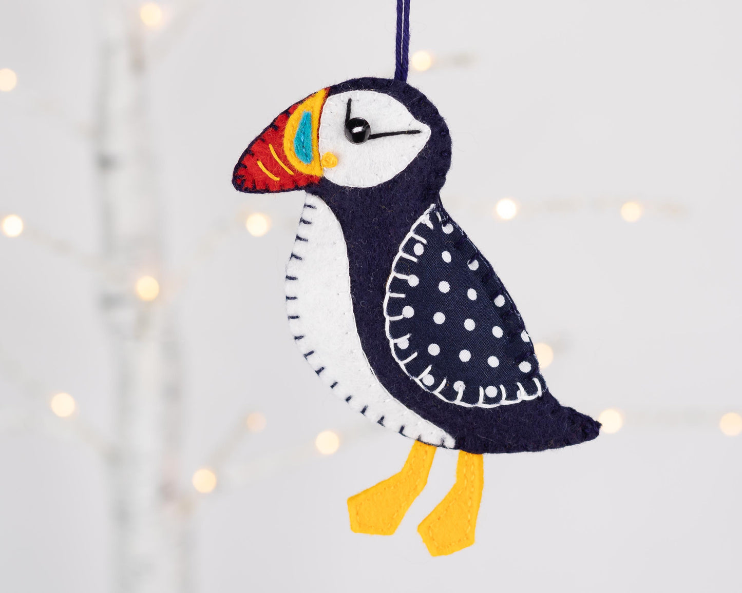 Puffin Ornament Felt Sewing Pattern