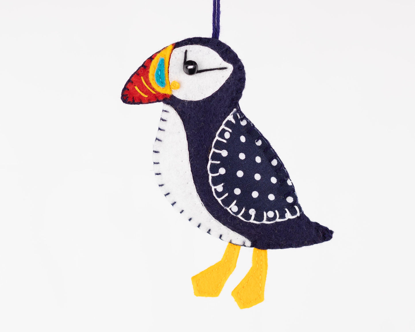 Puffin Ornament Felt Sewing Pattern