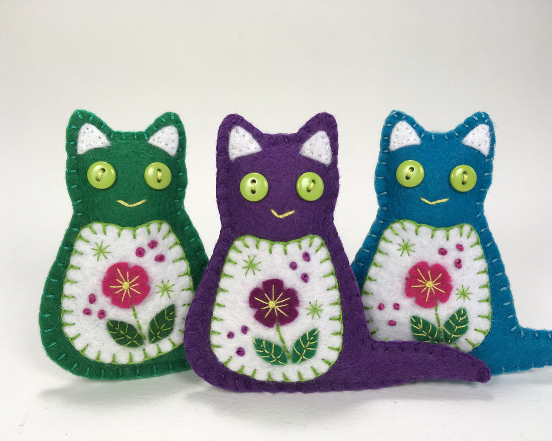 New Flower Cats, and a pattern to make your own.