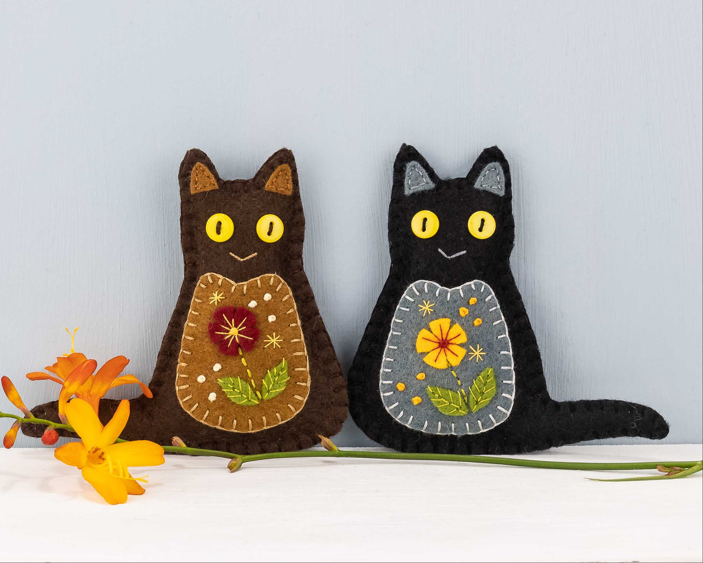 Cat Felt Ornament Sewing Pattern