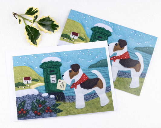 Fox Terrier Irish Christmas Cards