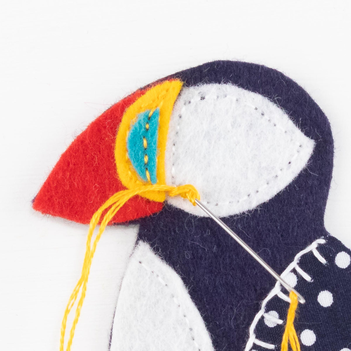 Puffin Felt Ornament Sewing Pattern