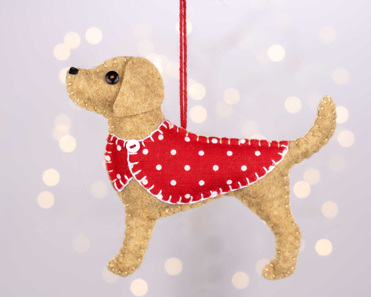 Labrador Felt Ornament Sewing Pattern