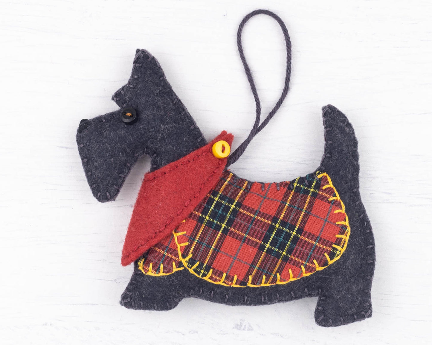 Scottie Dog Felt Ornament