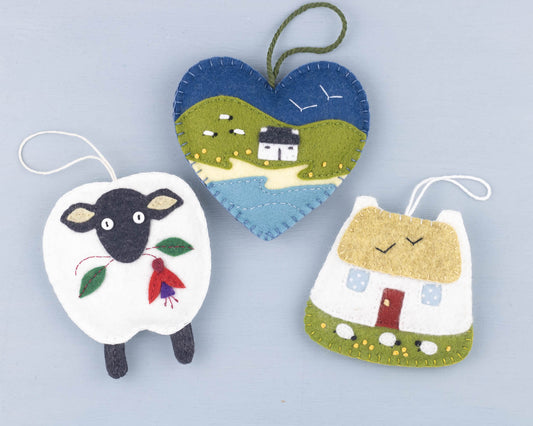 Irish Felt Ornament Gift Set